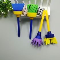 Xinjiang childrens art materials round sponge brush painting graffiti mushroom head kindergarten diy seal