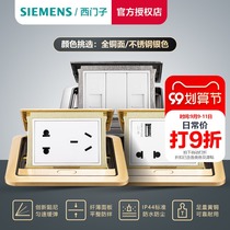 Siemens damping ground five holes with usb floor surface double mesh Port six types of computer socket IP44 waterproof copper
