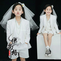 Photo studio childrens suit photography costume girl Art Photo tide child model card show catwalk show show performance clothing magazine
