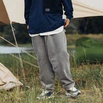 SMKLAB (SMKL) corduroy solid color washed straight casual pants men loose trend cotton overalls