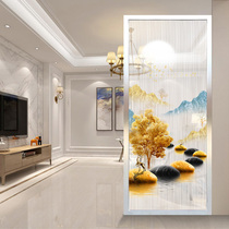 High-end household art clamping process hollow glass porch partition living room screen clip custom modern decoration