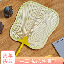 Fan Da Pu fan Basho fan Ji Gong fan Kwai fan Old man old-fashioned Pu grass handmade fan Painting fan Brown leaf barbecue fan