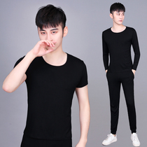Dance clothes practice clothes mens students body clothes modern Latin dance large size long sleeves radish pants set