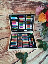 150pc log painting set gift box custom logo paint color lead water pen crayon oil painting stick children gift