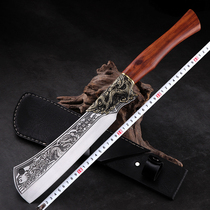 Longquan City bone chopping kitchen knife hand forged sharp professional non-hurting hand chopping knife household chef outdoor wood knife