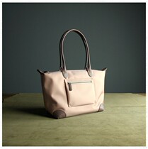 DRAGANA-811# leather feel nylon material with the first layer of cowhide large capacity one shoulder womens bag dumpling bag