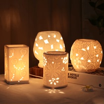 Plug-in ceramic aromatherapy lamp essential oil lamp household oil oven aromatherapy bedroom romantic beauty salon health