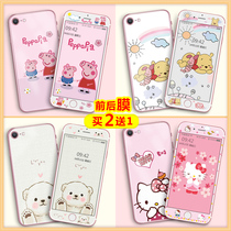Apple 6S tempered film 7plus full screen 7p cute 8p cartoon 6SPlus Mobile Phone 6p full edging i6s eight plus six 6plus color film iphone6s