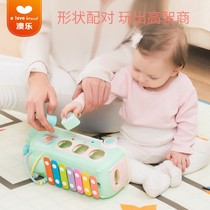 School bus hauling Carpenter toy stroller children pull rope hand cable baby 0-3 years old early education educational toy