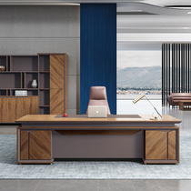 Office furniture boss table president desk simple modern atmosphere office table and chair combination fashion big class manager table