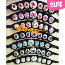Drama and Opera head face Baotou water temples plus rhinestones seven stars bubble Tsing Yi Huadan Mei Jun headdress photo supplies