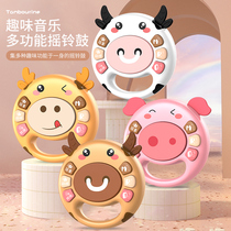 Boy girl baby soothed rattle drum 3-6-9-12 months baby early to teach puzzle 0-1-year-old 2 music toy