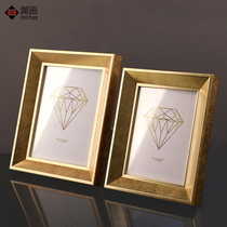 Golden light luxury photo frame table Photo frame frame creative Nordic modern simple 6 7 8 10 inch photo frame combination