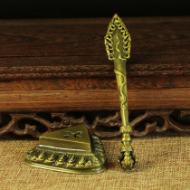 Alloy: Manjushri sword Tibetan Nepalese tantra supplies Manjushri Bodhisattva wisdom sword vajra pestle lotus base
