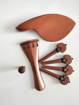 Jujube Wood black ring 1 2 violin accessories primary color string button pull board chin tail column full set of accessories