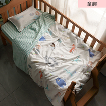 (three-piece set of stitching bed) four-piece set of baby quilt quilt cover bed hat seven-piece set of quilt cover