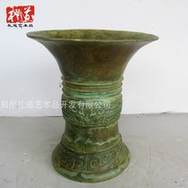 Imitation ancient bronzer pure brass band inscription made of old round revered and shaped retro Chinese style decorative vintage handicraft pendulum piece