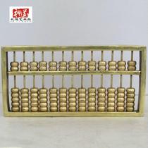 Office decoration Handicraft Chinese Pendulum Solid Copper Abacus Solid Pure Copper 13 Stalls Big financial Ideas