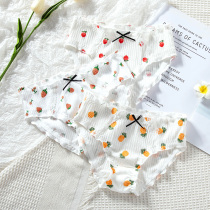 Panty women pure cotton summer thin girl Japanese briefs antibacterial low waist lace sexy and cute