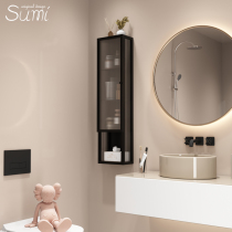 Customized Changhong glass wall cabinet toilet small hanging cabinet toilet narrow side cabinet bathroom shelf storage storage