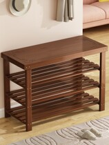 Dust-free door shoe rack solid wood home simple door shoe cabinet with shoe change shoe stool can sit 2021 New