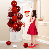  Wedding room balloon Wedding decoration Womens bedroom suit Mens engagement floating road leading bracket column scene Rural