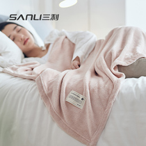 Sanli small blanket Quilt cover leg lunch break blanket Single office air conditioning nap blanket Coral velvet summer blanket