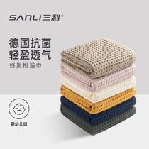 Sanli bath towel female household pure cotton water absorption quick-drying couple 2021 new male antibacterial adult summer thin towel