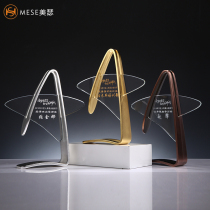 Metal Trophy Custom Trophy Gold Silver Bronze Five-Pointed Star Crystal Trophy Team Trophy Unique Trophy Individual Trophy