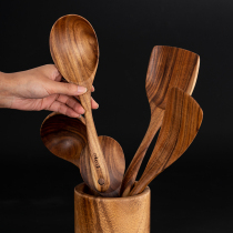 onlycook home wood shovel non-stick pan special wood pan shovel with wood fired vegetable shovel soup spoon kitchenware suit