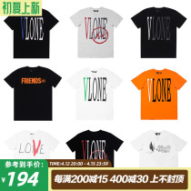 Vlone Short Sleeve Big V Reflective Valentines Day Smoke Limited Street Tide Trump King A share of the same Chen Guanchy T-shirt man
