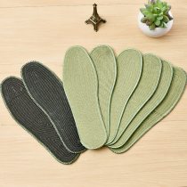 Anti-odor and dirty-Resistant Army green canvas insole sports shoes shock absorption Four Seasons Summer breathable sweat-absorbing non-slip durable shoe mat