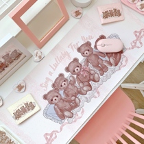 Lullaby Lolita Bear cute office notebook non-slip student computer game PU large mouse table pad