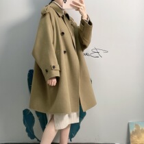 Xu Dake middle and long 2020 autumn and winter new loose small man wild popular fashion cape coat woman