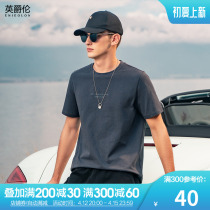 British knighthood Heavy Pound Pure Cotton Short Sleeve T-shirt Men 2022 Summer New Casual Letters Embroidered Undershirt Compassionate