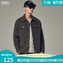 British Royal Mens Casual Jacket Vintage Figure Print Lapel Jacket Spring 2022 New Mens Tops