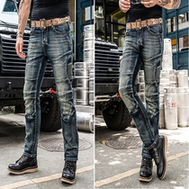 uglybros Harley motorcycle riding pants Indian latte rider motorcycle pants retro old jeans men