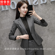 Professional dress womens suit fashion high-end suit dress overalls autumn and winter New temperament interview suit overalls