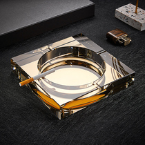 Crystal ashtray creative personality trend large glass light luxury home living room hotel office KTV customization