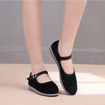 Dance love Jun Dance folk dance shoes Flat shoes Black flannel shoes Jiaozhou Yangge shoes Foam-soled shoes Dance practice shoes