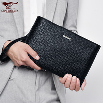 Seven Wolverine Hands Bag Men Genuine Leather Handbag Boomer Hand Wrap Large Capacity Headlayer Bull Leather Business Upscale