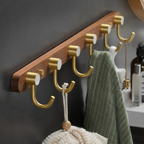 Walnuts Wood Hook Light Lavish Rear Hanger Hanger Hook Wall Wall-mounted Rack Free Of Punch Clothes Hook Wardrobe Sticky Hook Idea