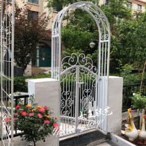 European-style iron arch courtyard door wedding iron shelf outdoor garden climbing tree iron flower gardening