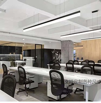 Super bright modern Led office long chandelier simple restaurant dormitory bar bar square splicing engineering lights