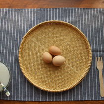 Fine bamboo flat bamboo sieve bamboo dustpan household drying hollow dumpling plate bamboo bump kitchen basket snack basket steamed bread basket steamed bread basket