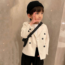 Boys  suit jacket Spring and autumn British style Western style Korean version of handsome white small suit top single childrens dress