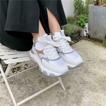 Superwoman original C thick-soled height-increasing dad shoes color matching cowhide platform shoes Cat claw shoes womens shoes casual sneakers