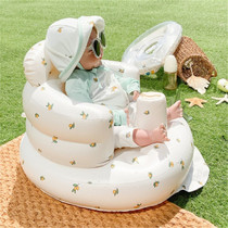 Baby bath seat baby does not hurt spine learning sitting artifact sofa inflatable training chair baby beach chair anti-fall