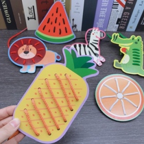 Children Monteshi Early Education Educational Toys Wooden Animal Penetrating Game 1-3-6 Years Old Baby Kindergarten