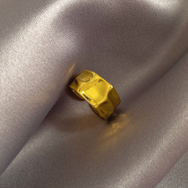 LOVETONY irregular bump texture open ring niche design cold style fashion personality index finger ring